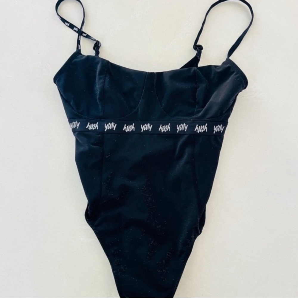 Yitty Shaping Demi Black Sparkle Bodysuit Medium